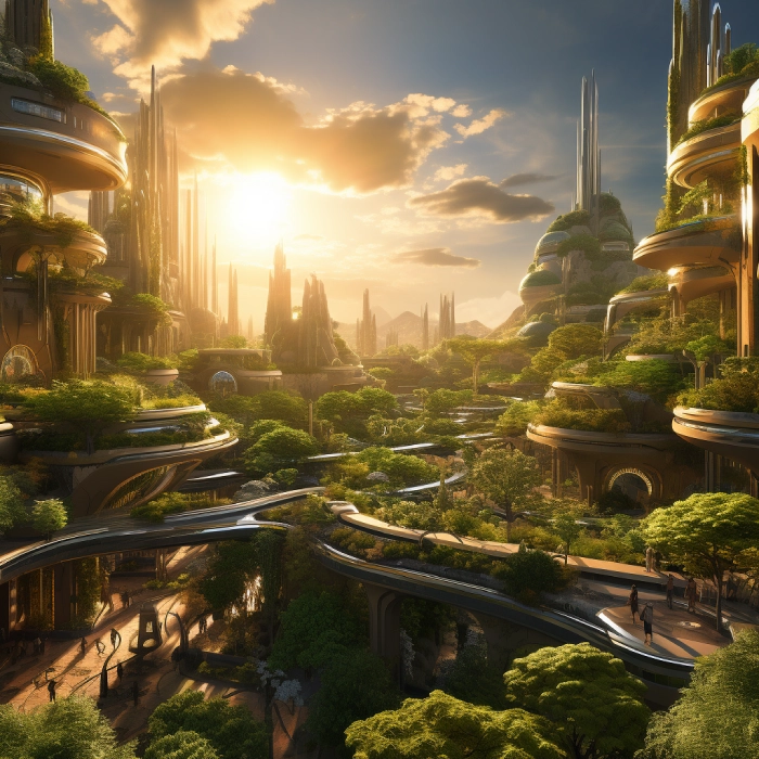 a futuristic city